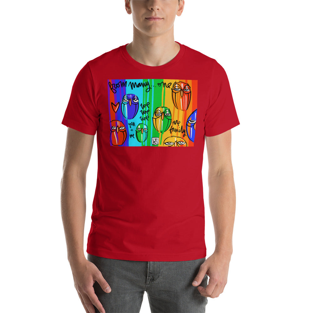 From Many One, We are Family - Rainbow Collection - Lebo Unisex Short Sleeve T-Shirt